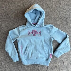Baseball Lifestyle 101 Hoodie Unisex Size Youth Small Baby Blue Pink Letters